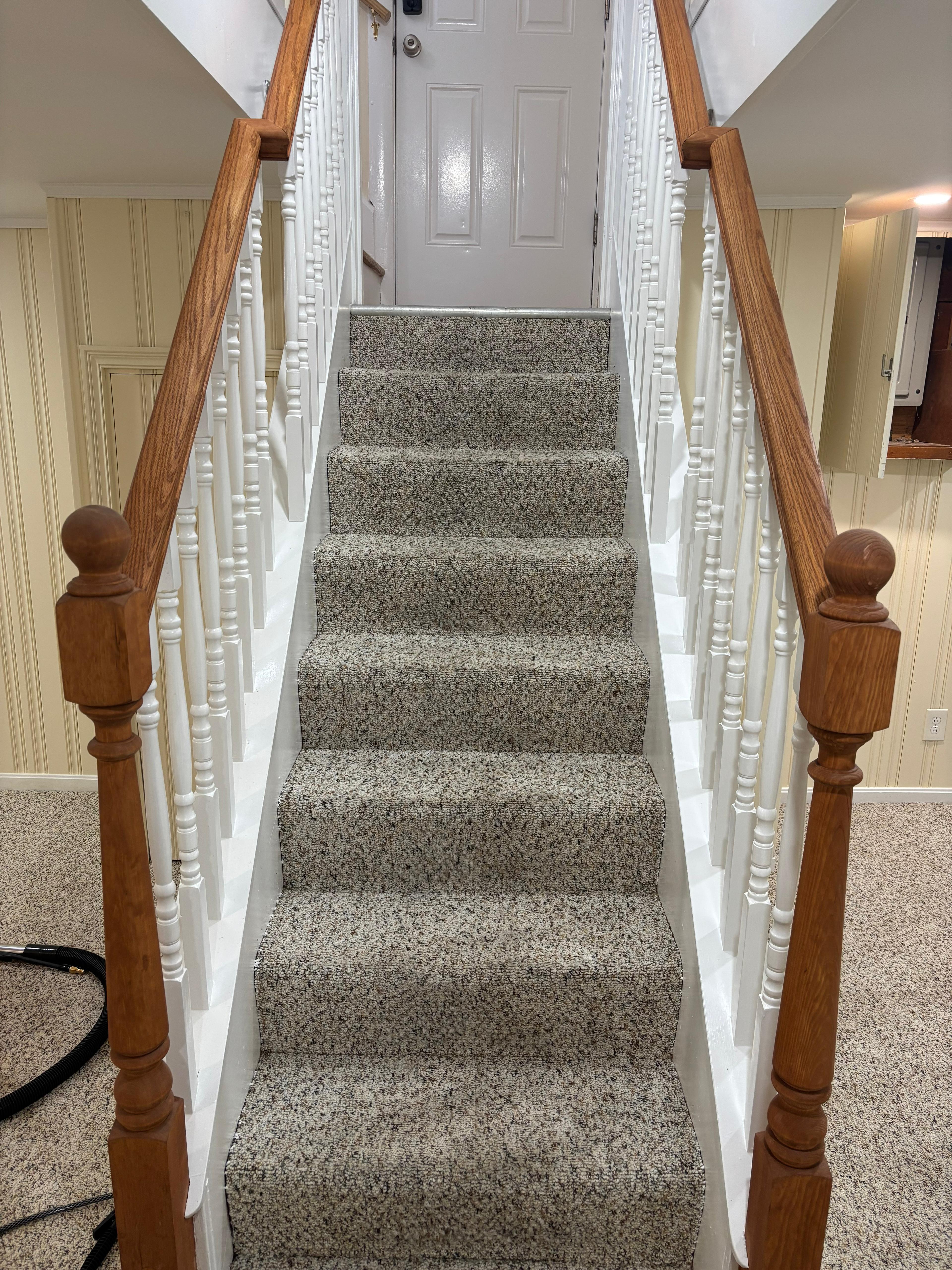 Hallway carpet — deep clean result