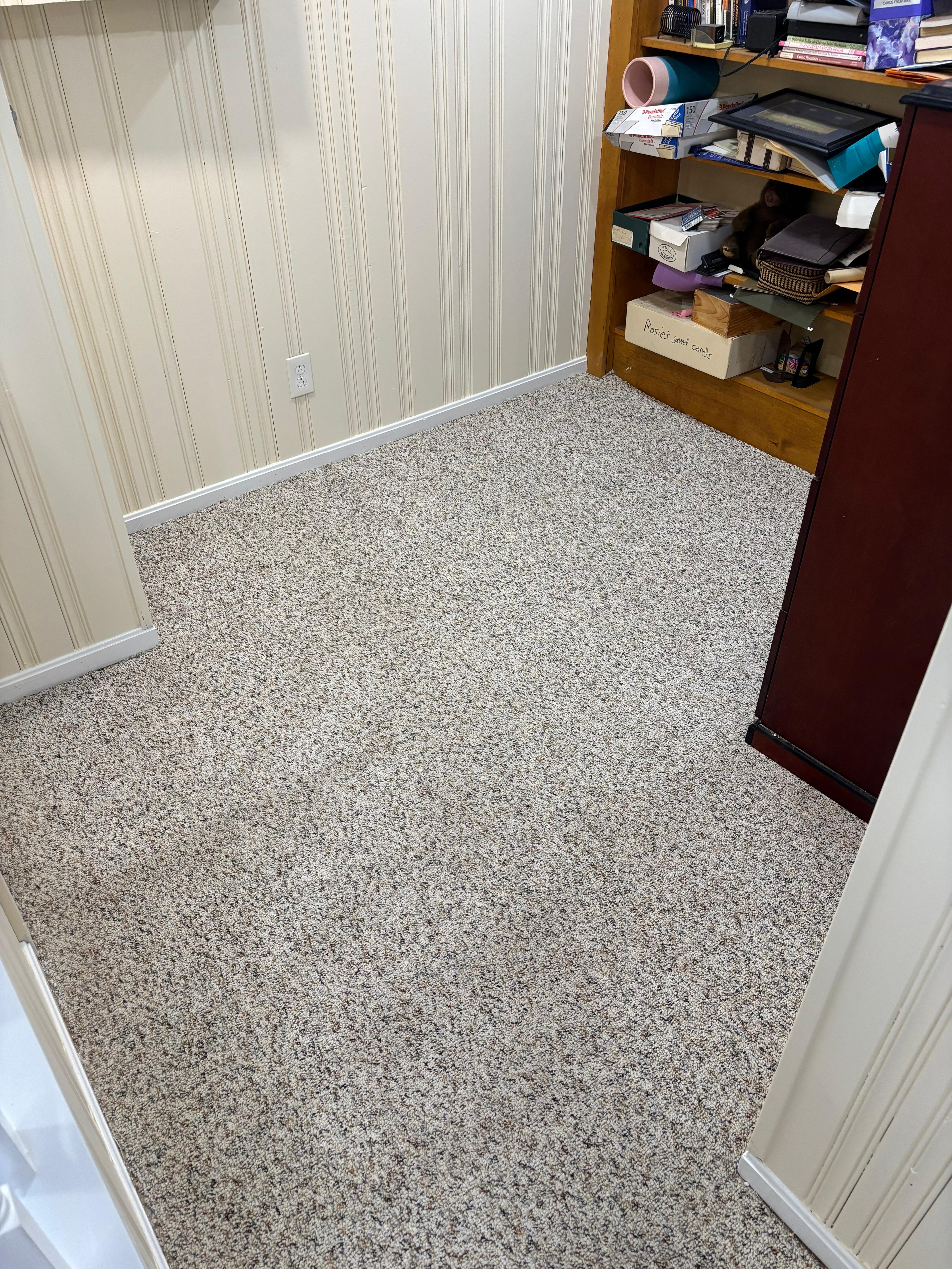 Staircase carpet — before cleaning